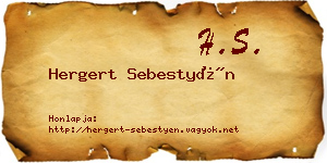 Hergert Sebestyén névjegykártya